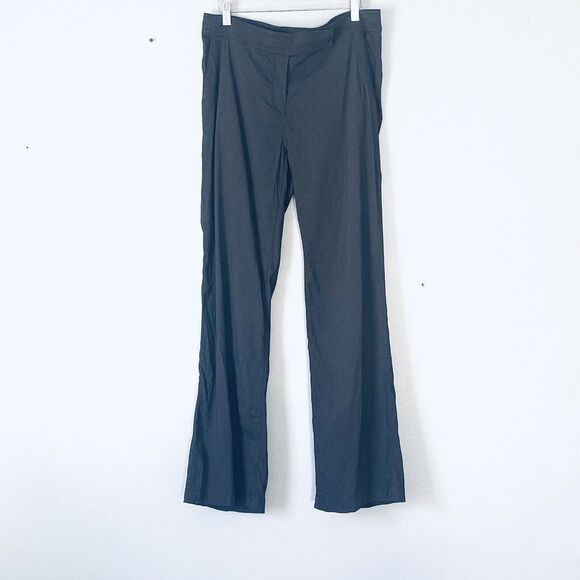 Eileen Fisher Pants Size 10 Wide Leg Gray Charcoal Minimalist Business Classic - Picture 1 of 9
